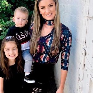 L&B western style long sleeve top